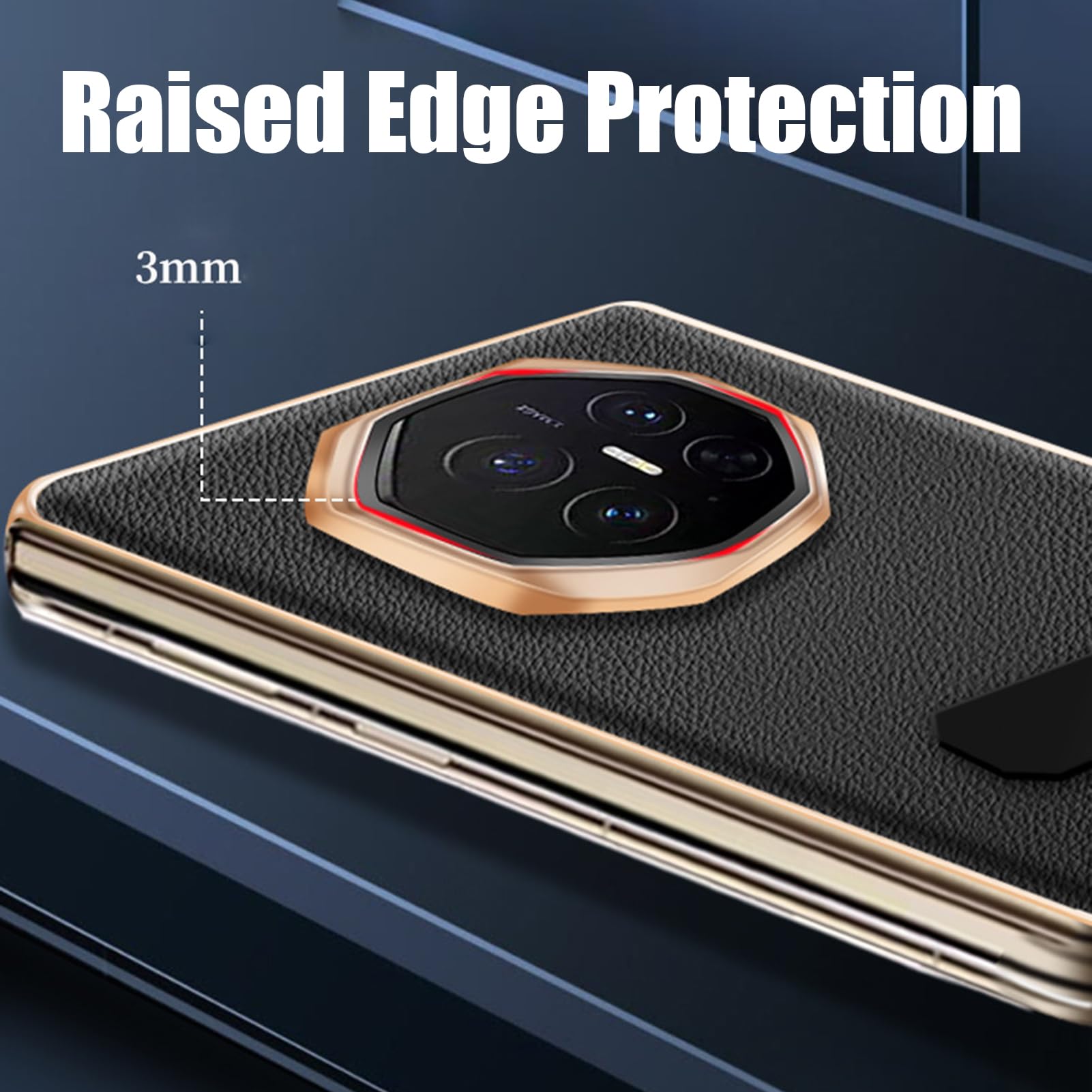Pokrowiec ochronny do Huawei Mate XT2, składany stojak liczi blizny skóra
