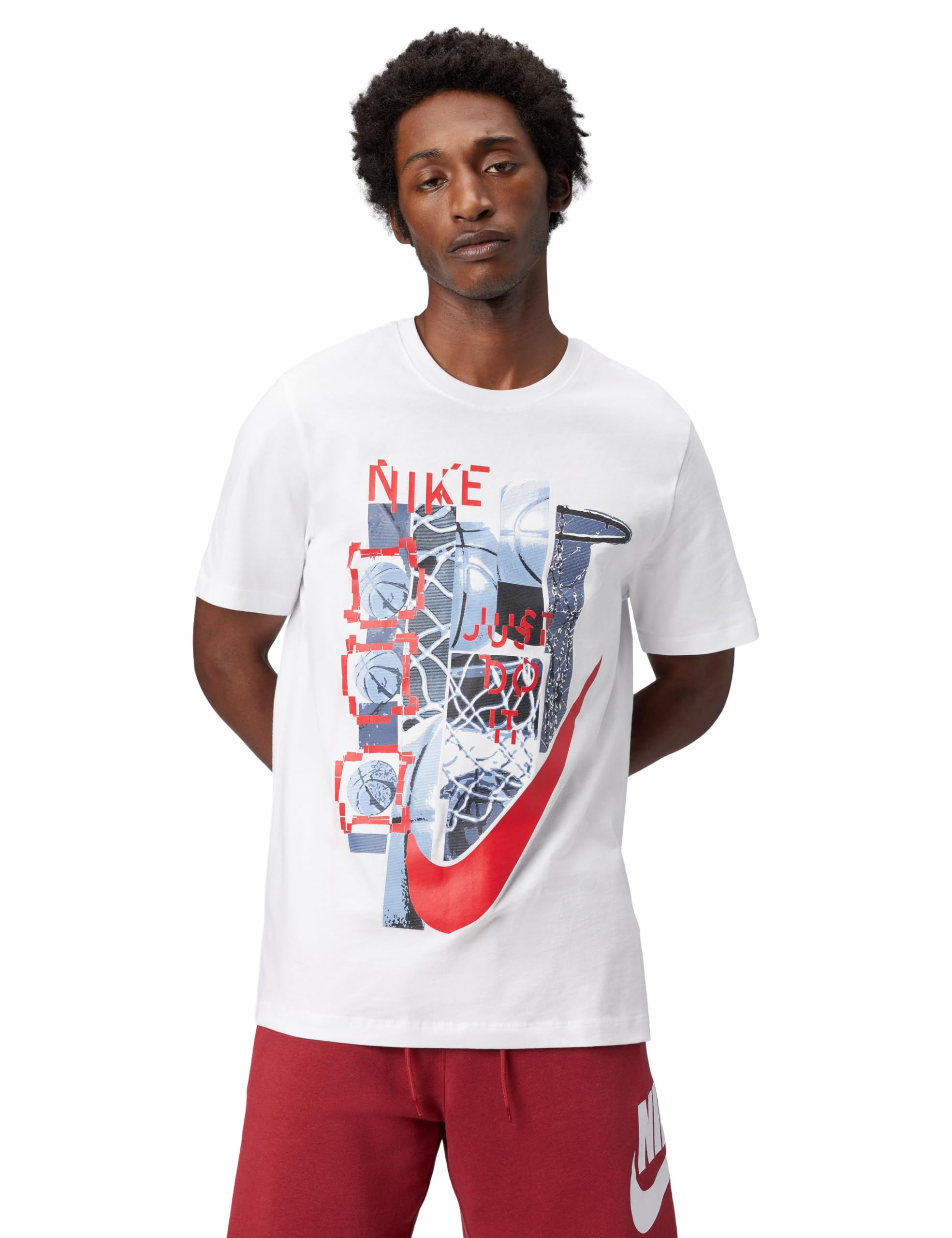 Nike Mens Basketball Graphic T-Shirt White X-Large