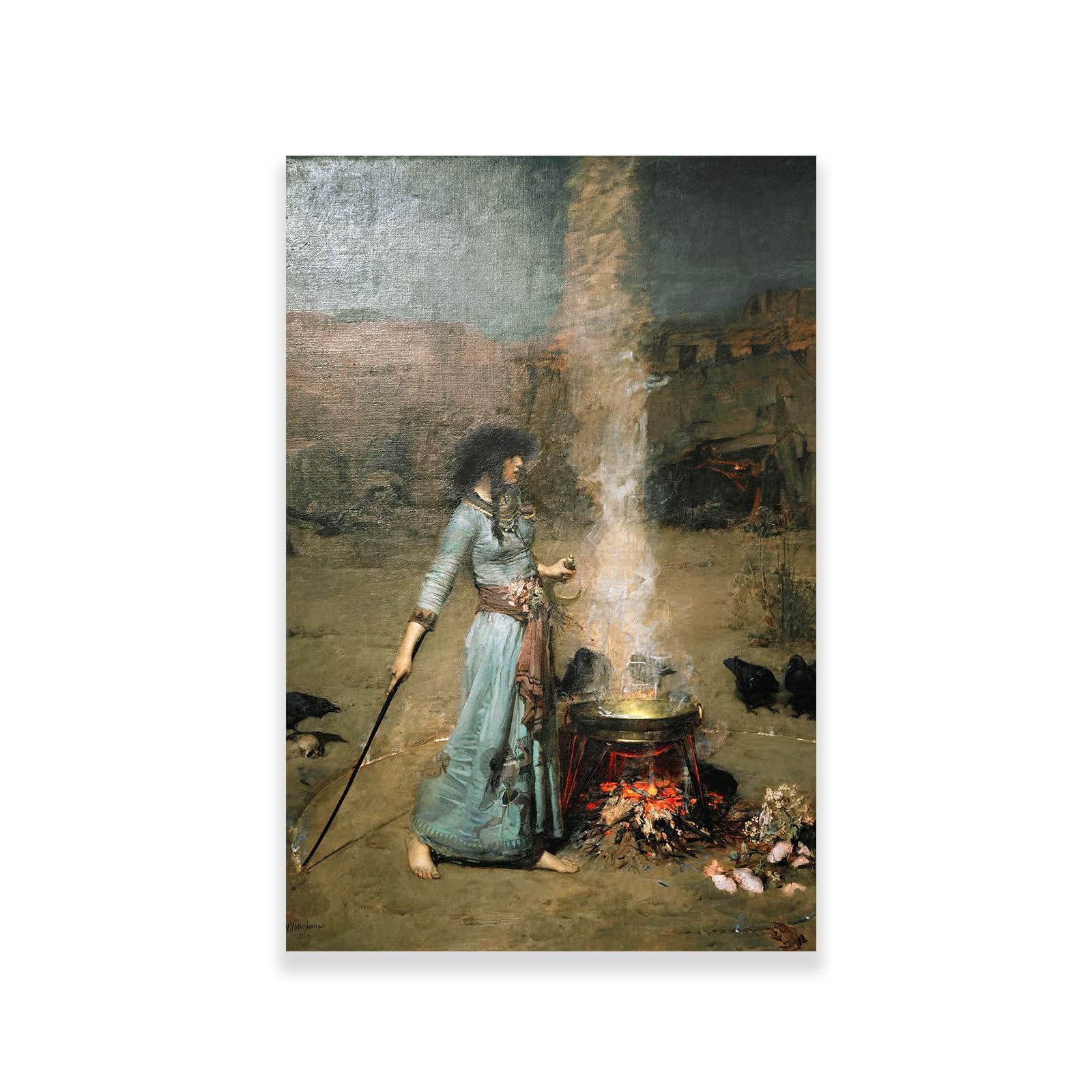 John William Waterhouse Canvas Prints - Magic Circle 1886 Poster - Pre ...