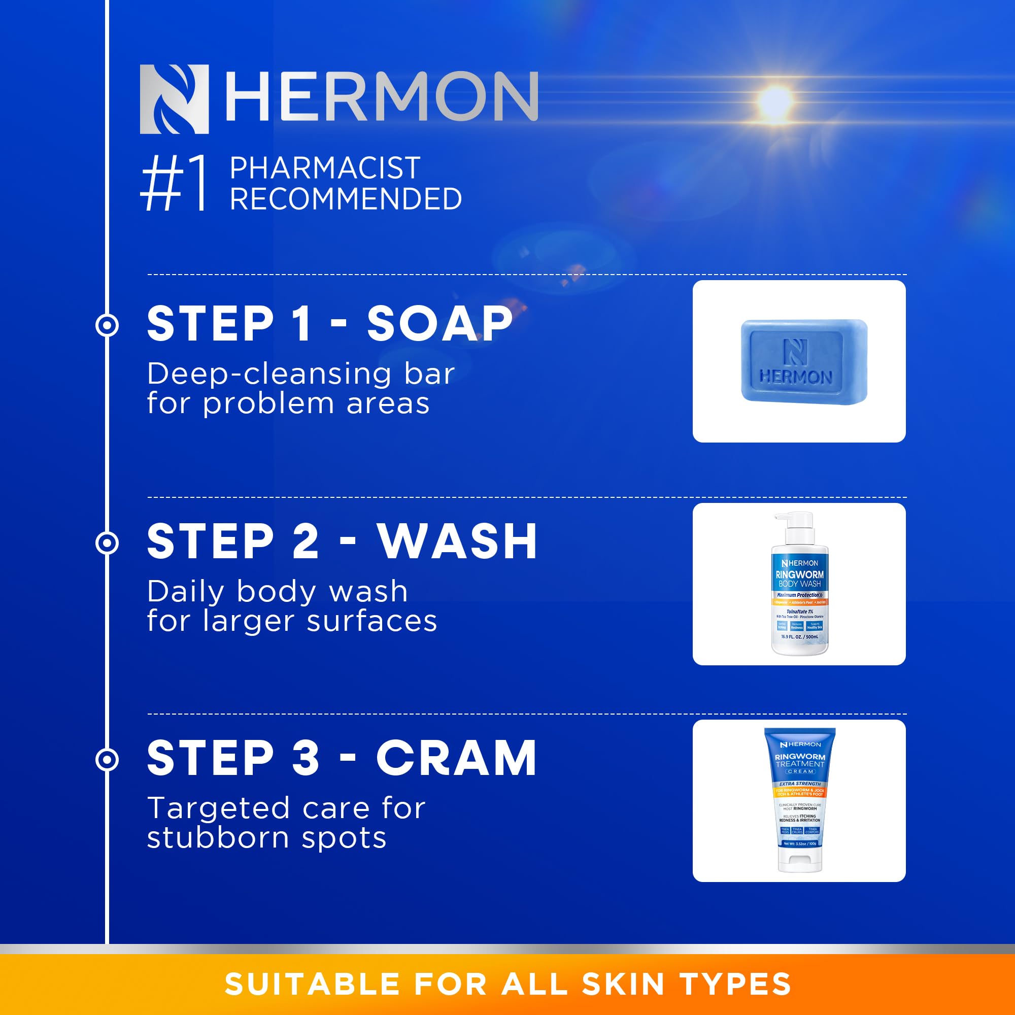 Hermon Antifungal Cleansing Soap for Ringworm Care – Daily Body Wash for Athlete’s Foot & Jock Itch Support – Tea Tree Oil & Sulfur Formula – Gentle Skin Barrier Care – 2 Pack — Amazon image 9