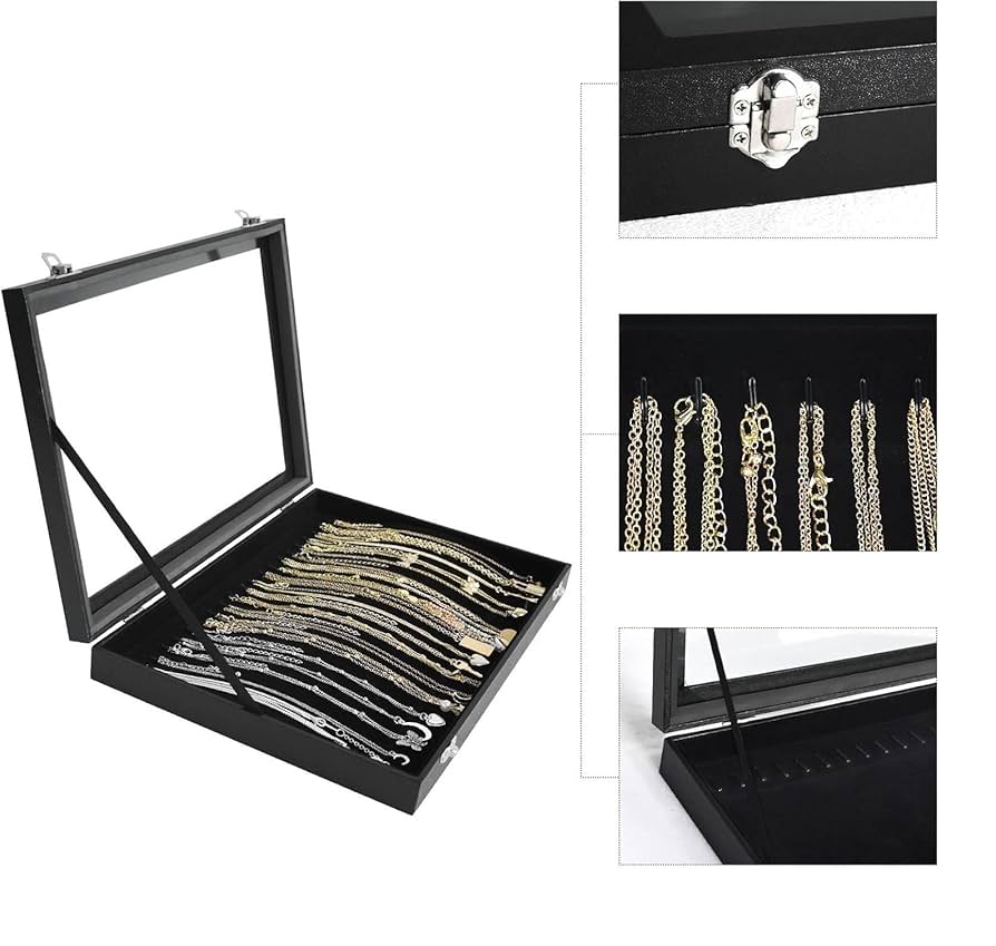 Amazon｜koundeneko ネックレスボックス ジュエリーケース 20本