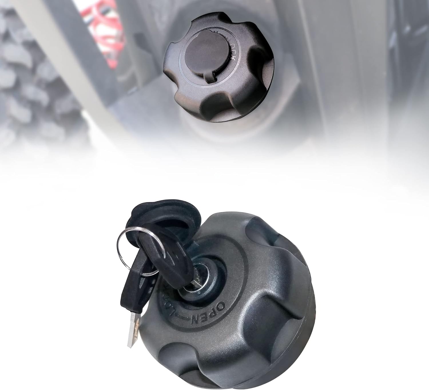 BESTAOO Fuel Gas Cap with lock for Boat for Polaris RZ Ranger 900 1000 XP PRO XP Sportsman 570 800, Replace for# 5433687/5435534/5450389/5439075, Anti-Theft