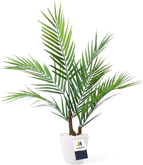 AceList Elegant Fake Palm Tree 9" Artificial Palm Tree for Indoor