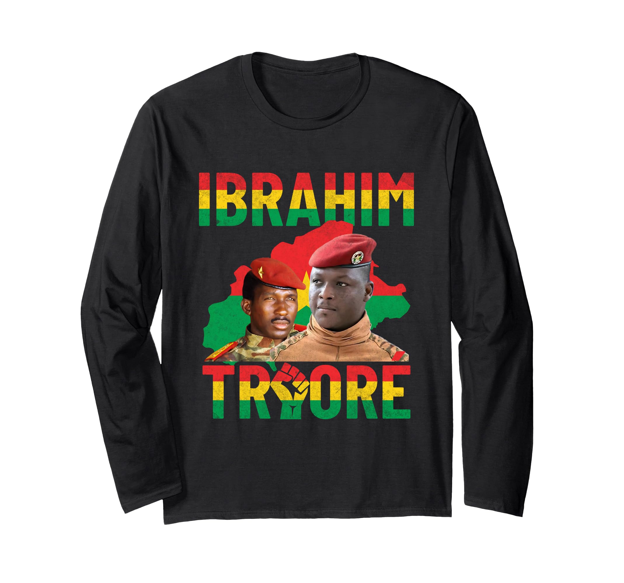 Africa Resistance Thomas Sankara Burkina Faso Ibrahim Traore Long Sleeve T-Shirt