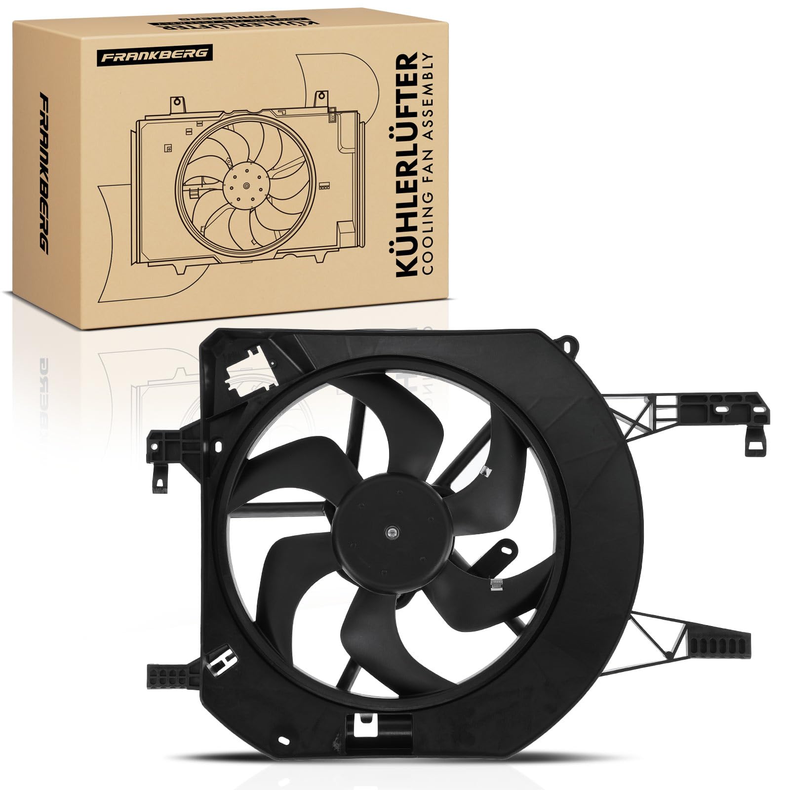 Frankberg Ventilador refrigeración del motor ventilador del radiador | Compatible con: Autobús Primastar X83, Autobús de tráfico II JL, Caja de tráfico II FL, Vivaro Combi X83