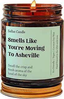 Smells Like You're Moving to Asheville North Carolina Soy Wax Candle, Moving to Asheville Gift, Asheville Candle, Eco Friendly 4Oz 9Oz Amber Candle 9 Scent Options