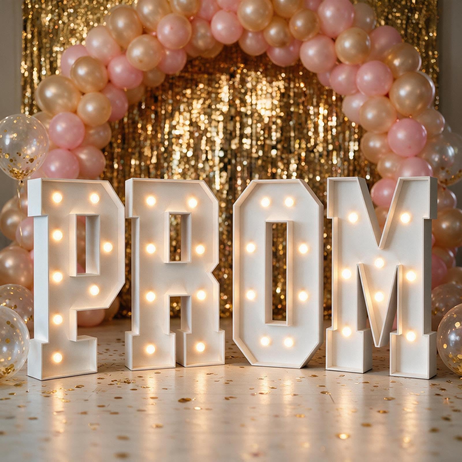 PROM Świecące Litery Marquee Tablica Impreza Ukończenia Studiów