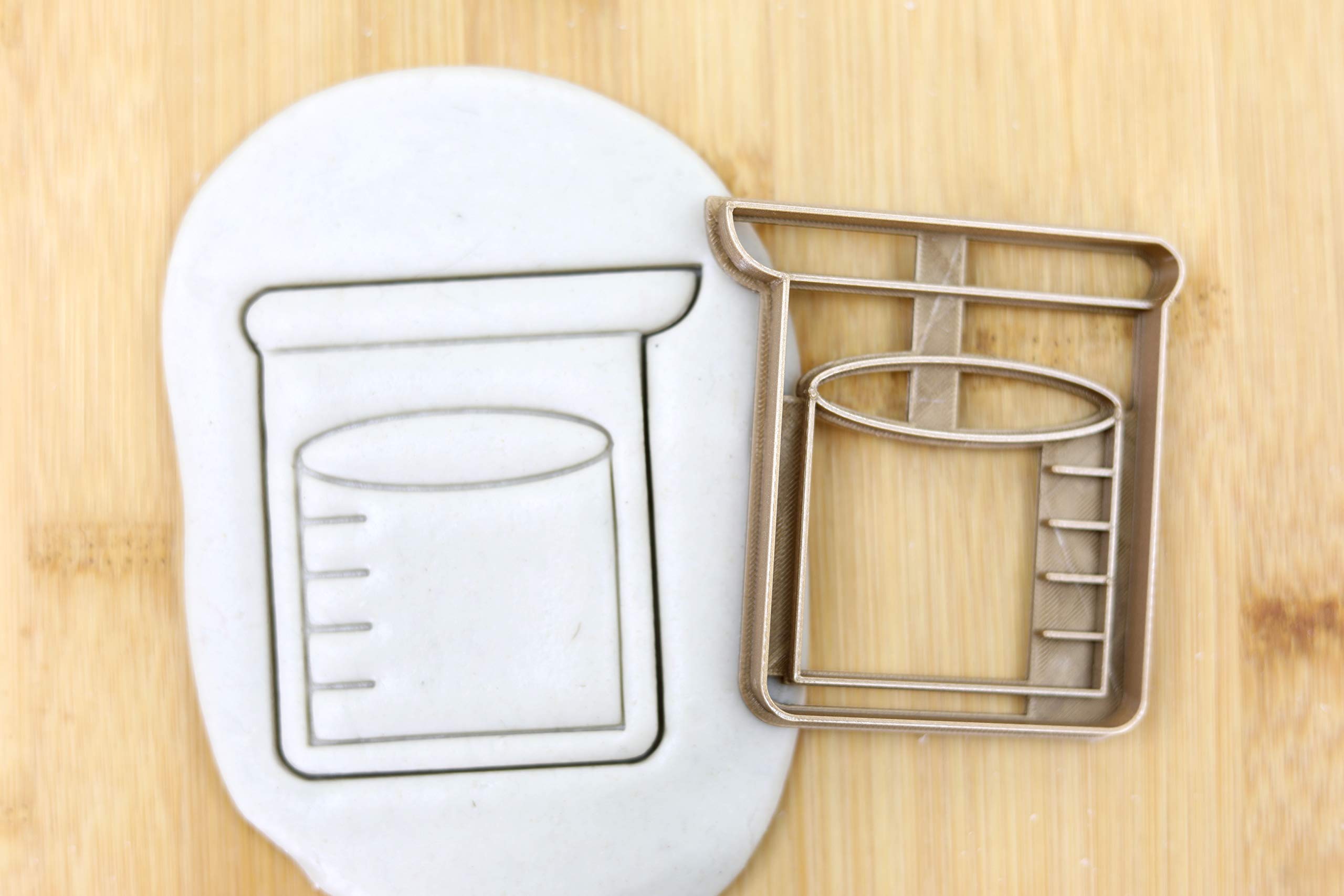 Labor/Chemie Set (9st) Laborglas/Pipette/Messbecher/Molekül/Thermometer/Stehkolben/Mikroskop/Erlenmeyer/Cookie Cutter Fondant Keksstempel/Ausstechform Keksausstecher Plätzchen ca. 8cm