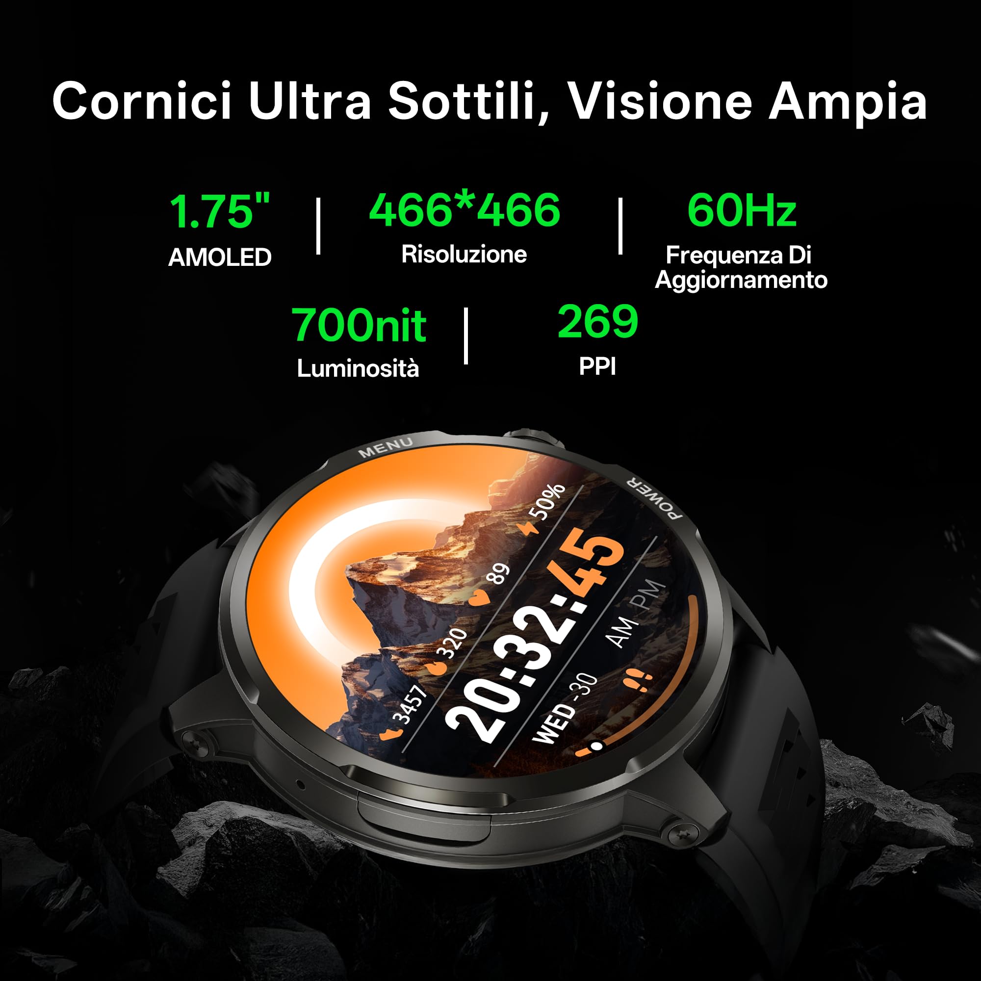 Black Shark Watch X Pro Smartwatch, Orologio Telefono Android 4G con Schermo AMOLED da 1,75", Fotocamera Rotante, 4GB+32GB, GPS, Autonomia 75H, Monitoraggio Attività e Salute, Nero