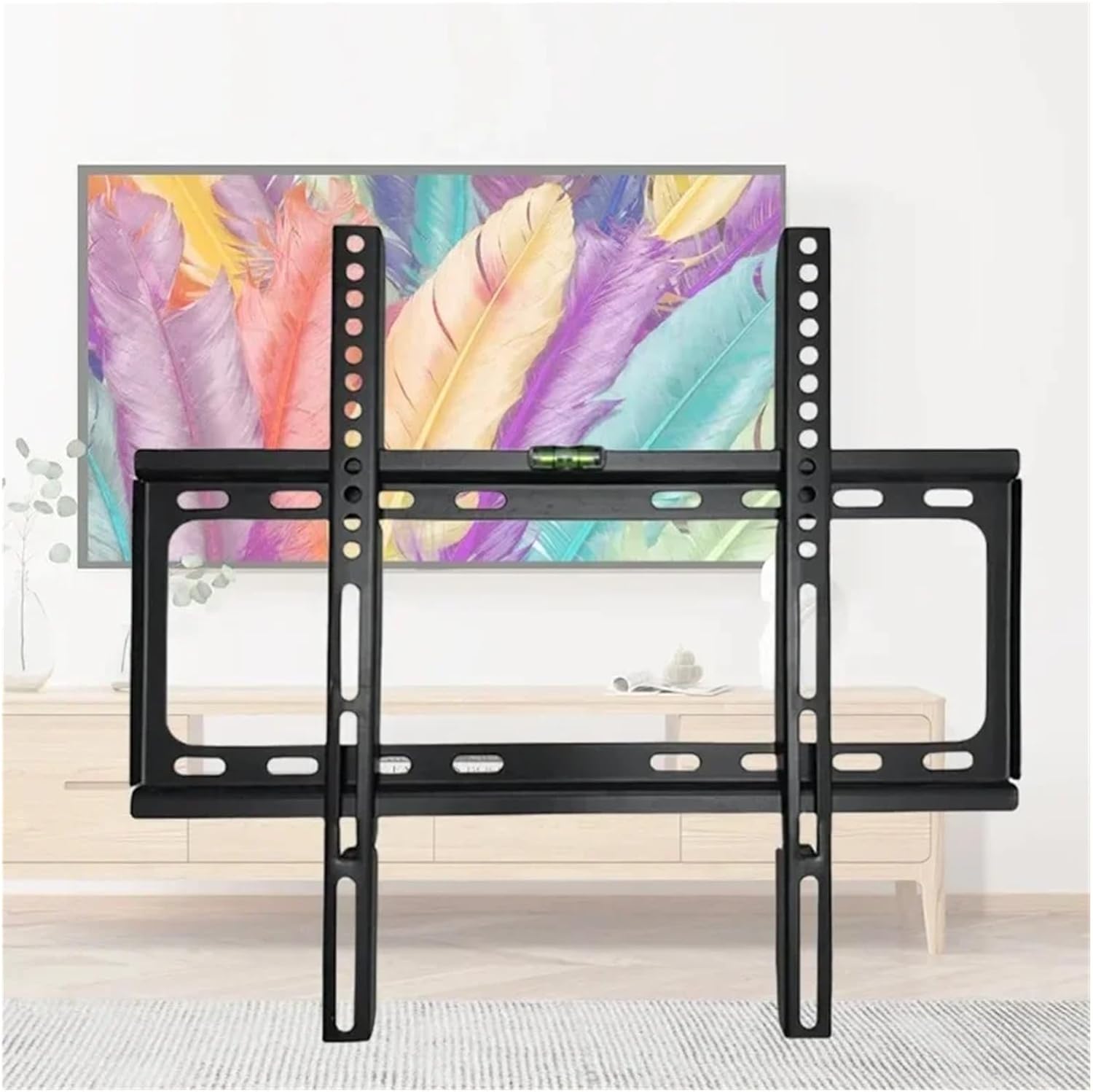 26-63inch TV Wall Mount Bracket Universal Flat Panel TV Frame Adjustable Mount Monitor Holder with Level for LCD LED Monitor