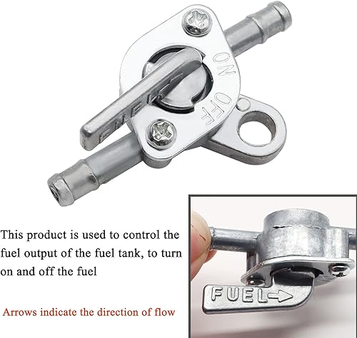 Miniatura 3 de Taiss Interruptor de encendido y apagado de combustible de gas en línea de 3/16 pulgadas. Adecuado para motocicletas de 50 cc, 70 cc, 80 cc, 110 cc,