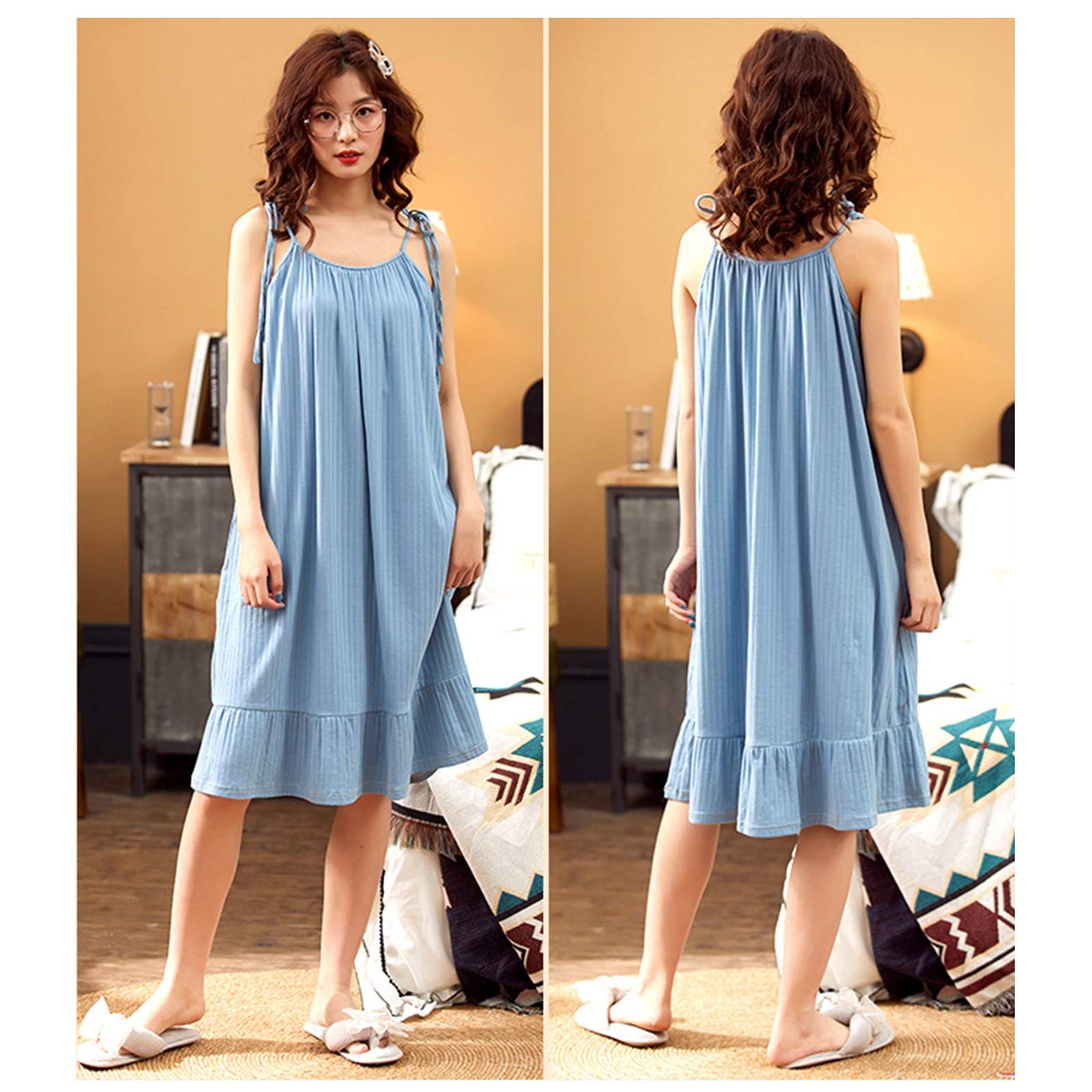 Chemise de nuit bretelles en coton, votre cocon de douceur pour l'été
