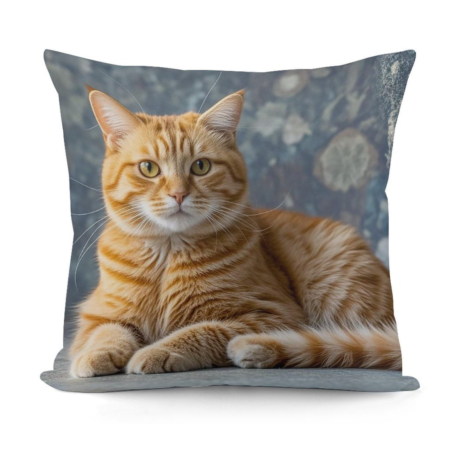 LZQPOEAS Cat Throw Pillow Cover 18x18 in Breathable Square Pillow Case Cozy Soft Pillowcase Protector Fashion Modern Couch Cushion Case for Living Room Bed Sofa Decor