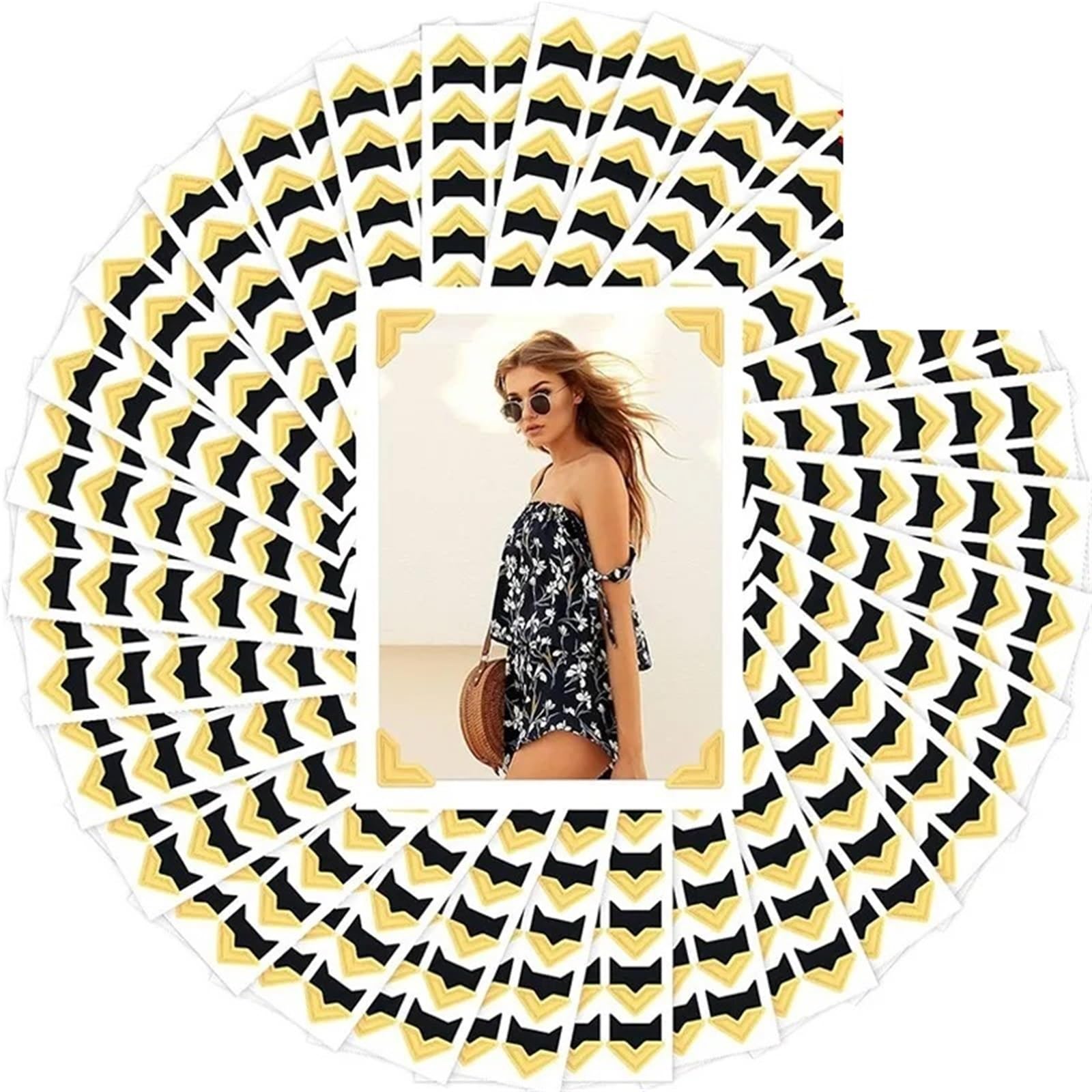 Naklejki narożne ze zdjęciami, 240–2400 szt., do narożników fotograficznych, papier typu kraft, DIY, naklejki w stylu vintage, do samoprzylepnych zdjęć, albumów, scrapbookingu, złote 1200 szt