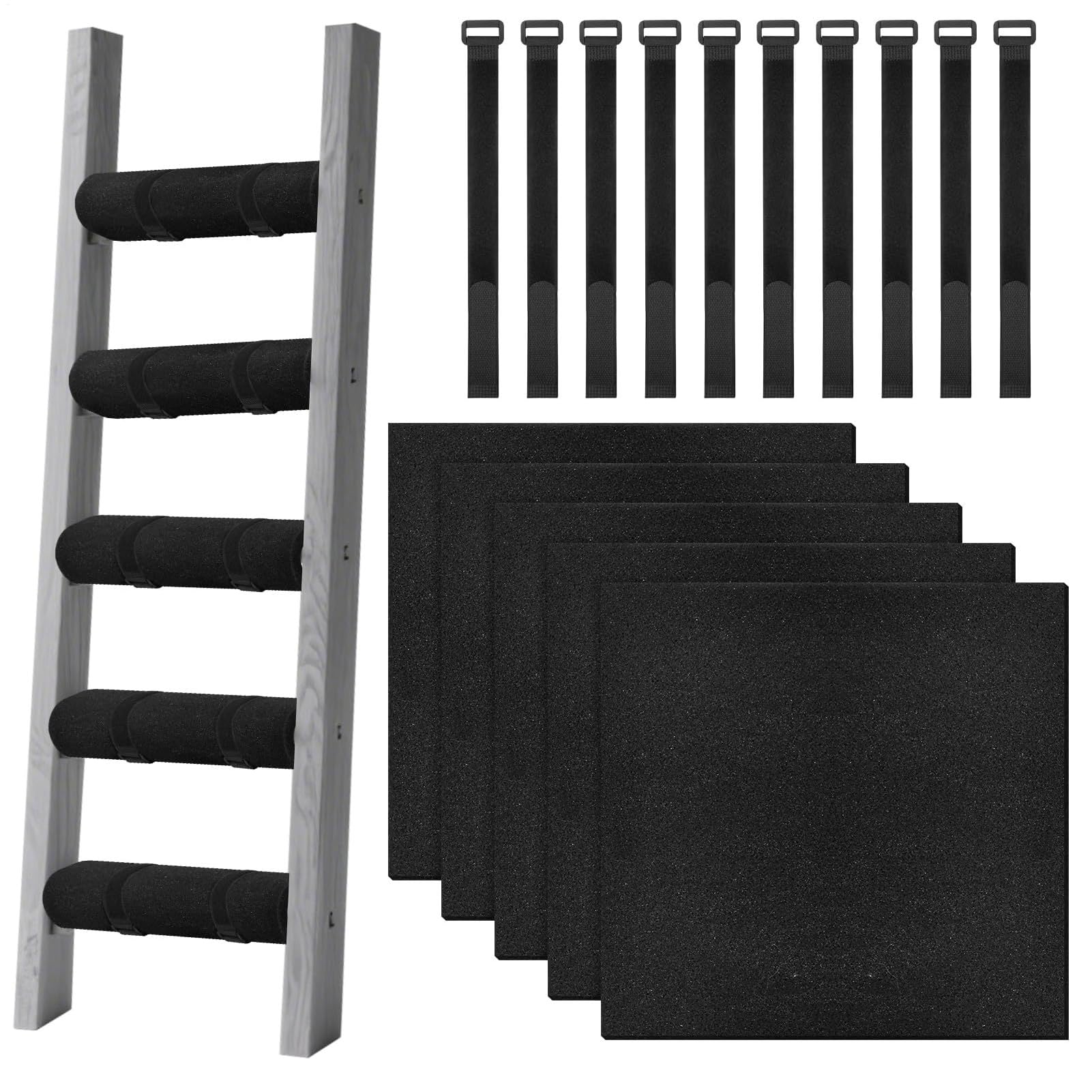 Fundas para literas de escalera – 5 unidades de almohadillas protectoras antideslizantes para cama alta con 10 correas ajustables para dormitorio universitario