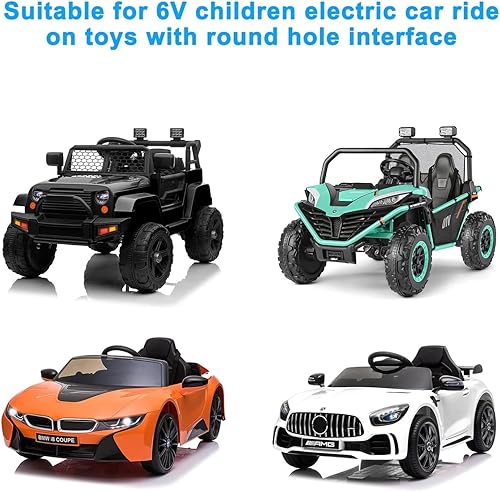 Miniatura 6 de Cargador de batería de 6 V compatible con Flybar Kidzone Bumper Car Best Choice Products Accesorios alimentados por SUV, adaptador universal de