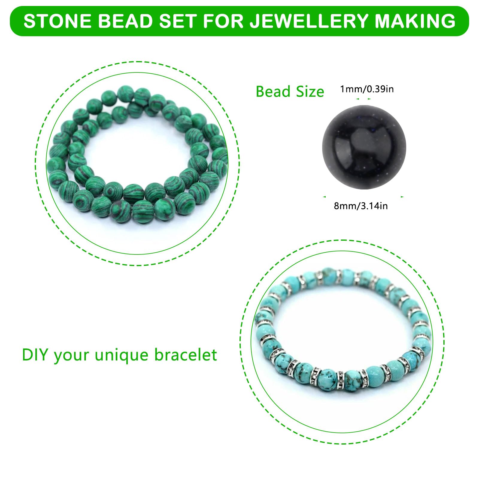 Crisocolla - Filo Di Sfere Lisce Da 12mm - Fili Di Pietre E Perline