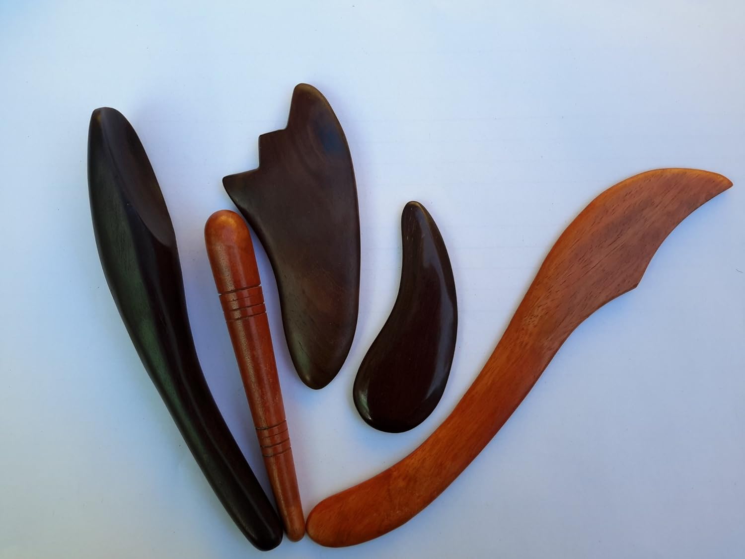 Woodenhealth Set 5 Pcs Gua sha Therapy Reflexology Health
