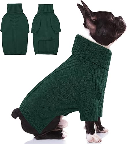 Suéter para perro, ropa de bulldog francés, suéteres para perros medianos, niñas y niños, traje de punto cálido para perro, suéter cálido para