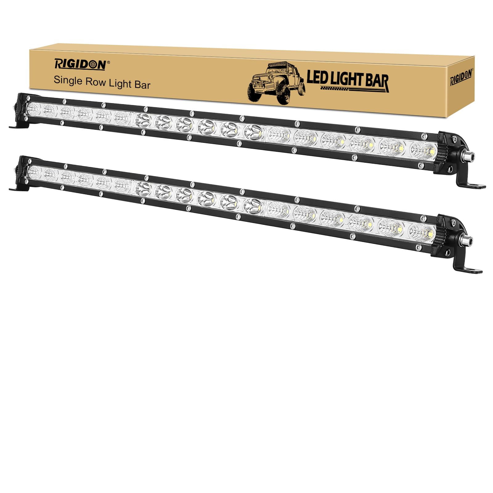 RIGIDON 2x slim led light barre, 50 cm 20 pouces 90W, feu antibrouillard