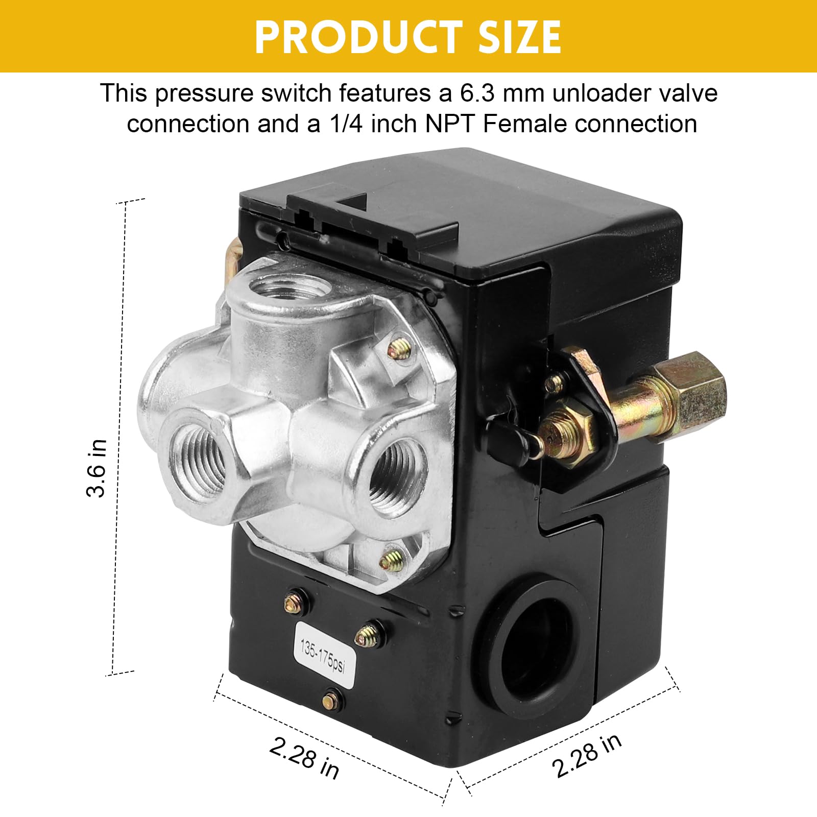 Air Compressor Pressure Switch - 135-175 PSI -2