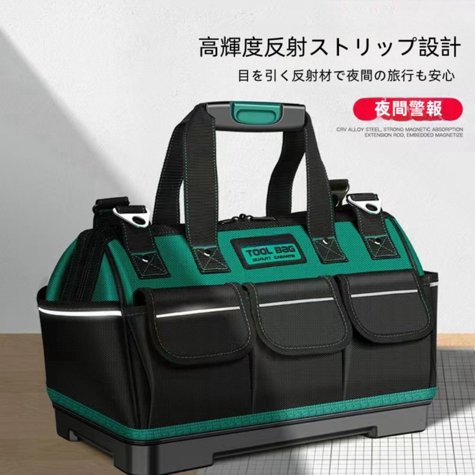LOJAX Borsa per Attrezzi di Grande capacità, Borsa per Attrezzi, Cassetta per Attrezzi, Borsa per Attrezzi per Elettricista, Borsa per Attrezzi Portatile per Riparazione Falegname,
