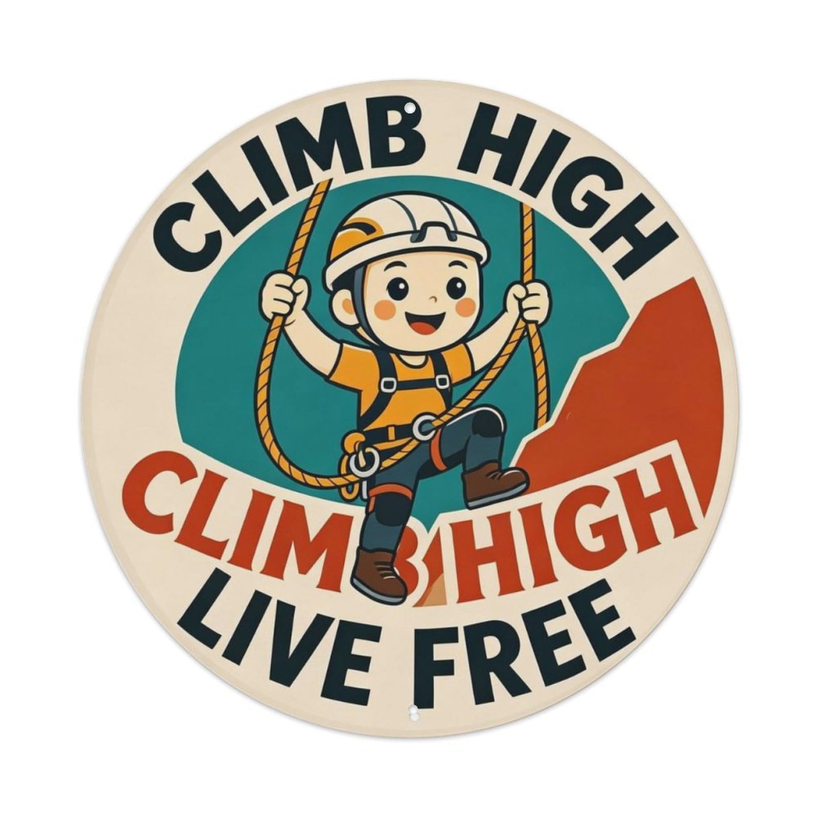 Retro Rock Climbing Lover Metal Tin Sign Plaque