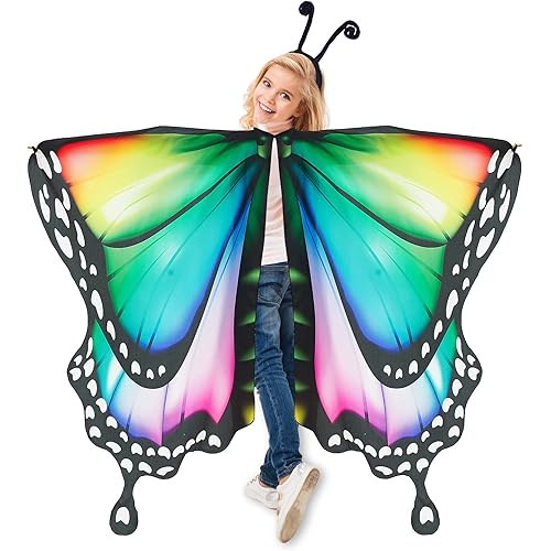 Butterfly Wings for Girls Butterfly Costume for Kids Halloween Costume with Mask and Headband