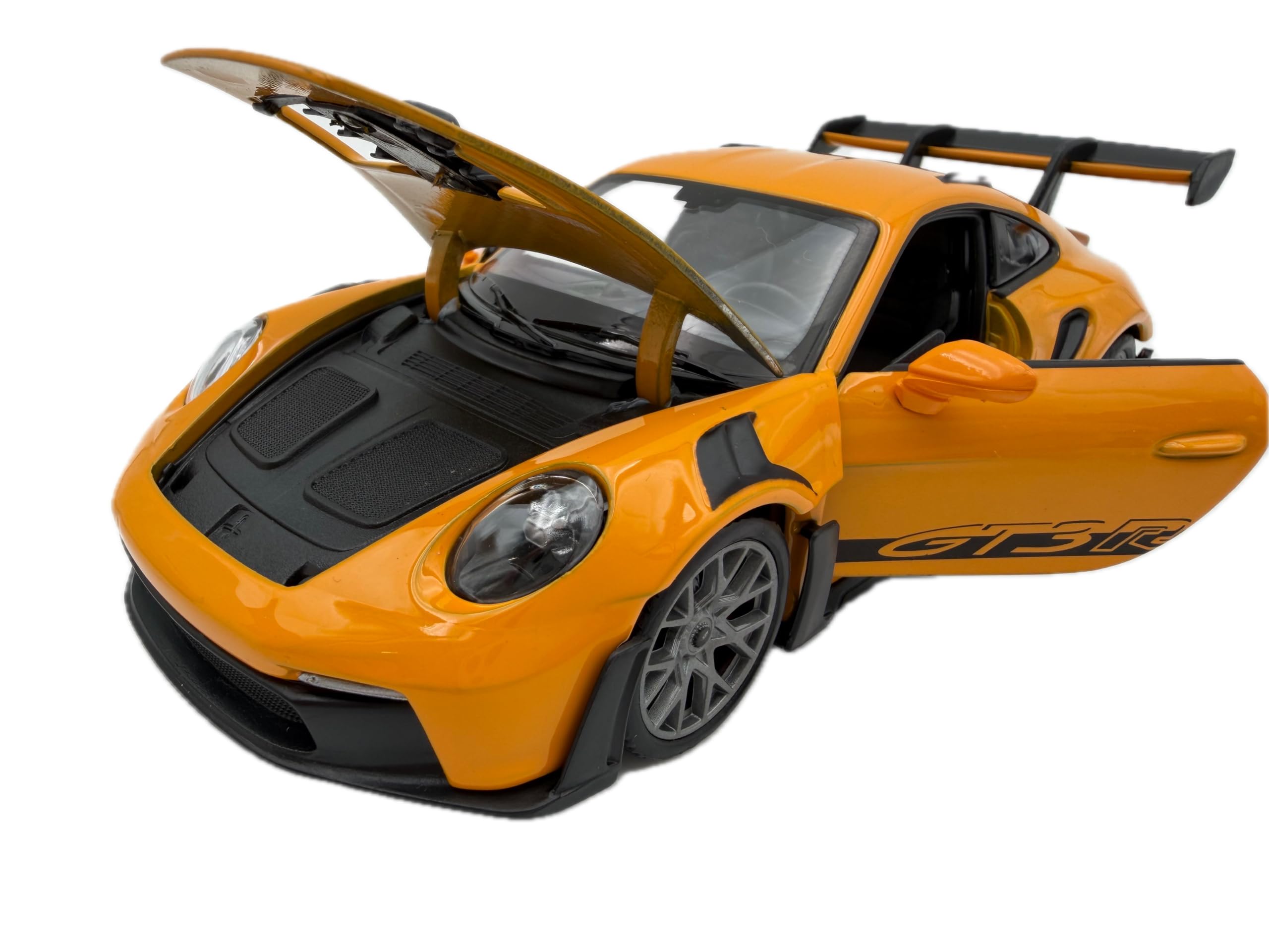 Porsche 911 (992) GT3 RS Modellauto 1:24, gelb - Detailgetreues Sammlermodell I GT Marketing I Miniatur Fahrzeug (Museum Edition)