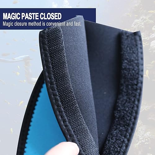 Miniatura 4 de WEIENSC Correas de neopreno para máscara de buceo, cubierta de correa de máscara impermeable para natación (paquete de 4, unisex), cierre mágico de