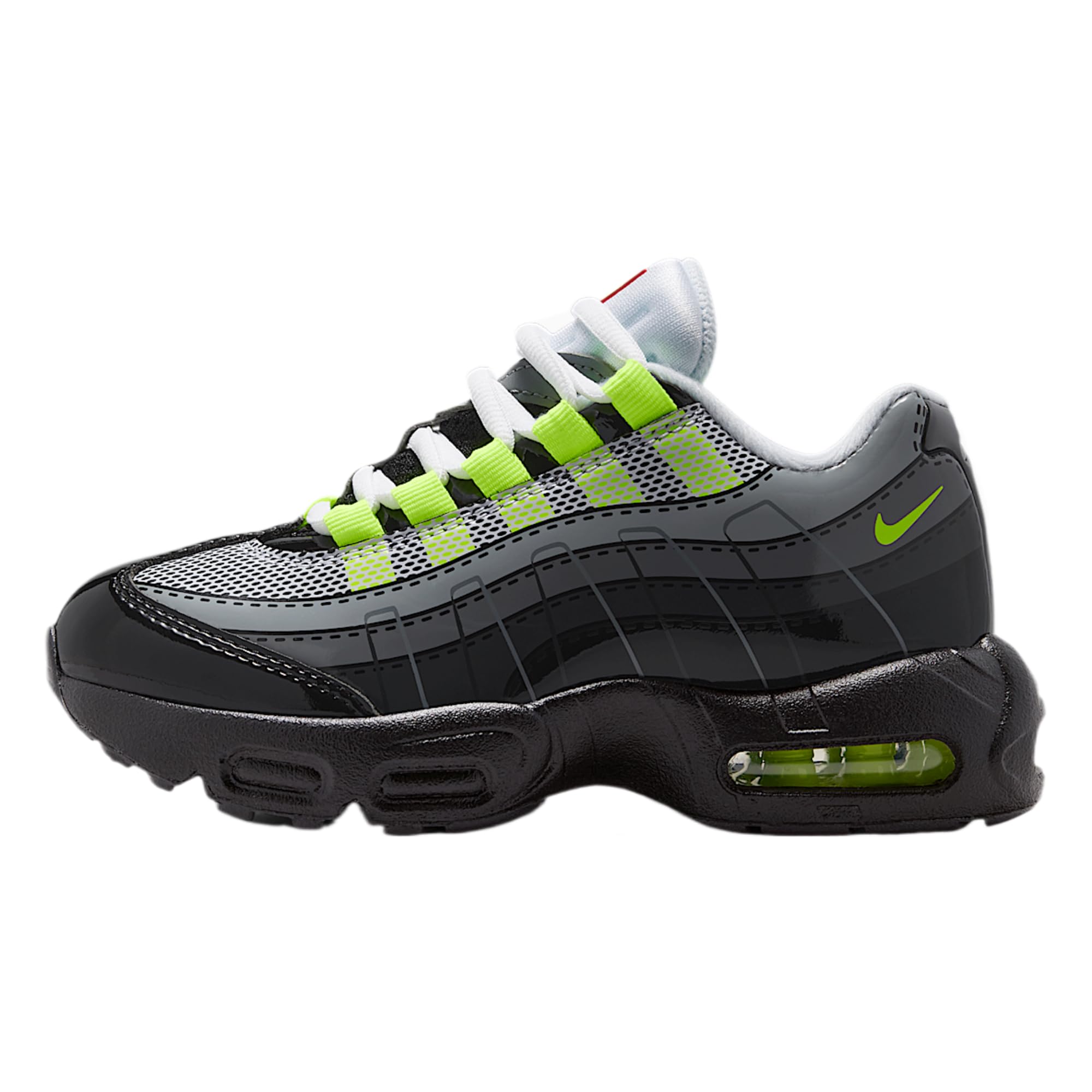 Nike Air Max 95 x LEGO® Collection Little Kids' Shoes (Black/Dark Smoke Grey/Smoke Grey/Metallic Silver)