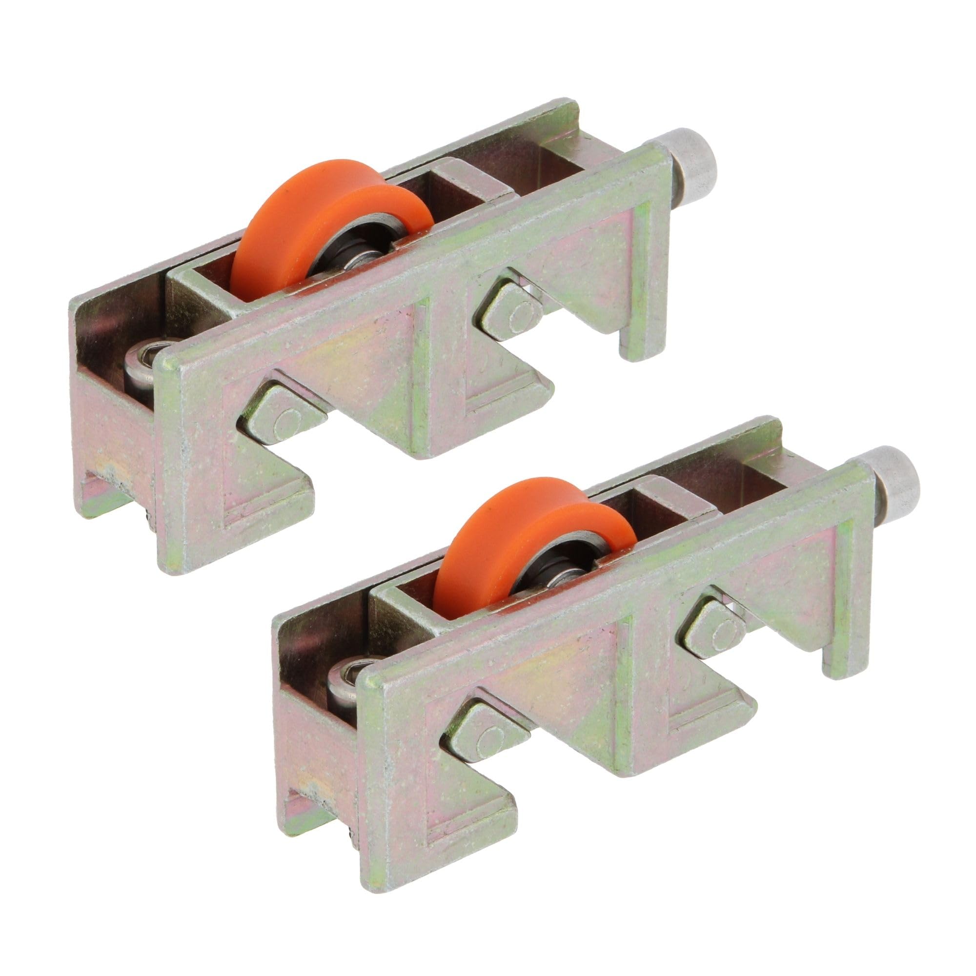 Amig - Laufrolle für Schiebefenster - Set mit 2 Stück - Größe 75 x 18 mm - Verstellbares Metallgehäuse - Kugellager - Für Schiebefenster geeignet - Bichromatierter Stahl - Mod. COR26