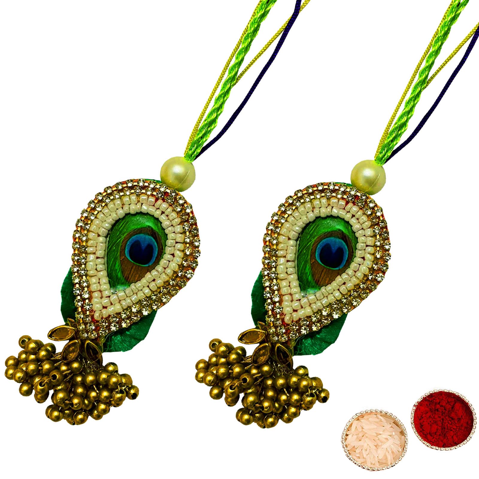 Buyent ® Elegant lumba rakhi for bhabhi set of 2 chuda rakhi combo hanging rakhi fancy rakhi for bhabhi sister womens rakhi with roli chawal pack (B0D9QZ1DS5) Amazon Price History, Amazon Price Tracker