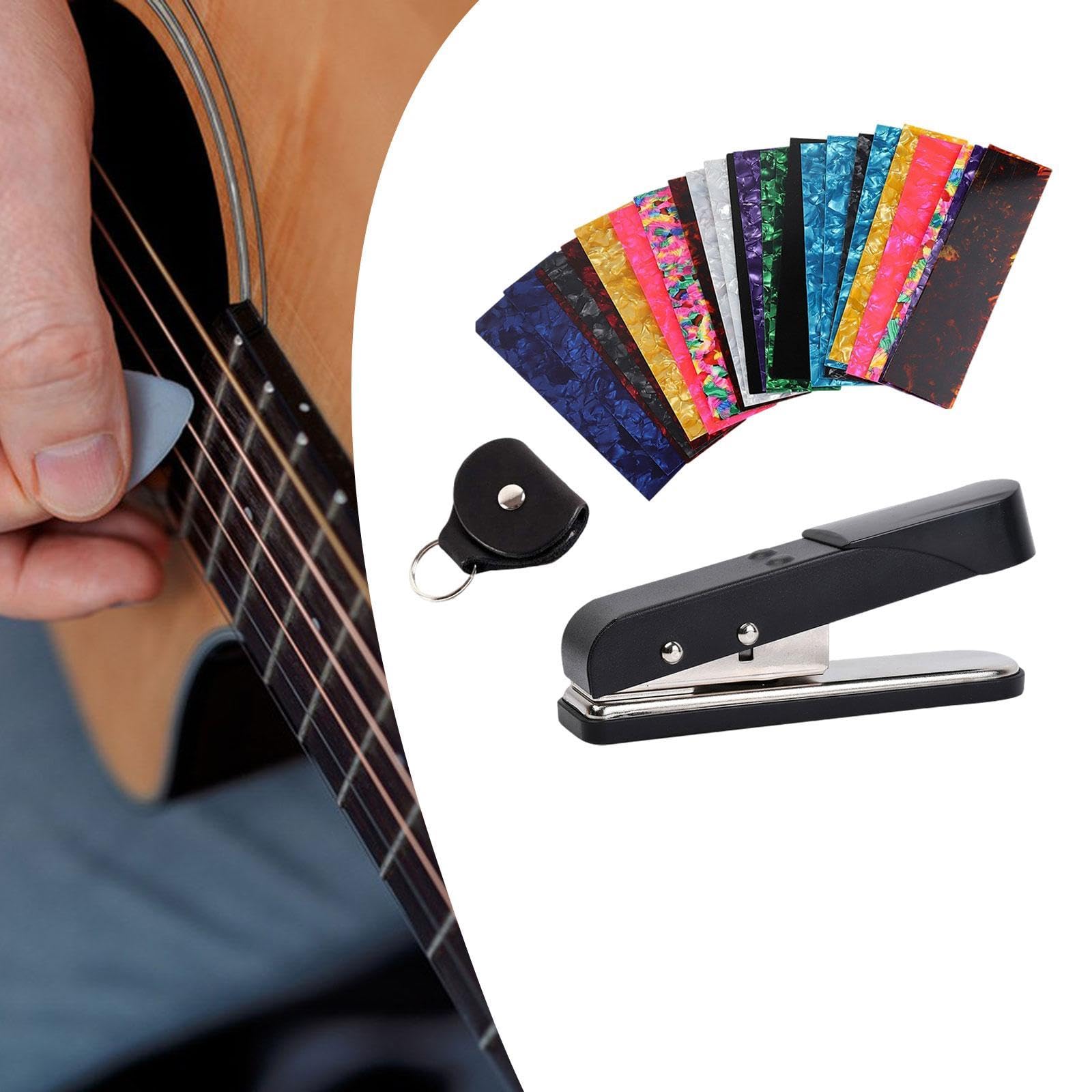 Amagogo Kit de punzón para púas de guitarra, cortador de púas, ligero, para bricolaje, resistente, fácil de usar, de hierro, repuesto profesional, piezas de, B