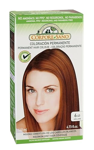 Miniatura 5 de Corpore Sano Tinte permanente para el cabello (no contiene PPD. AMONIA, RESORCINOL, PARABENOS. ( 5 Castaño Claro)