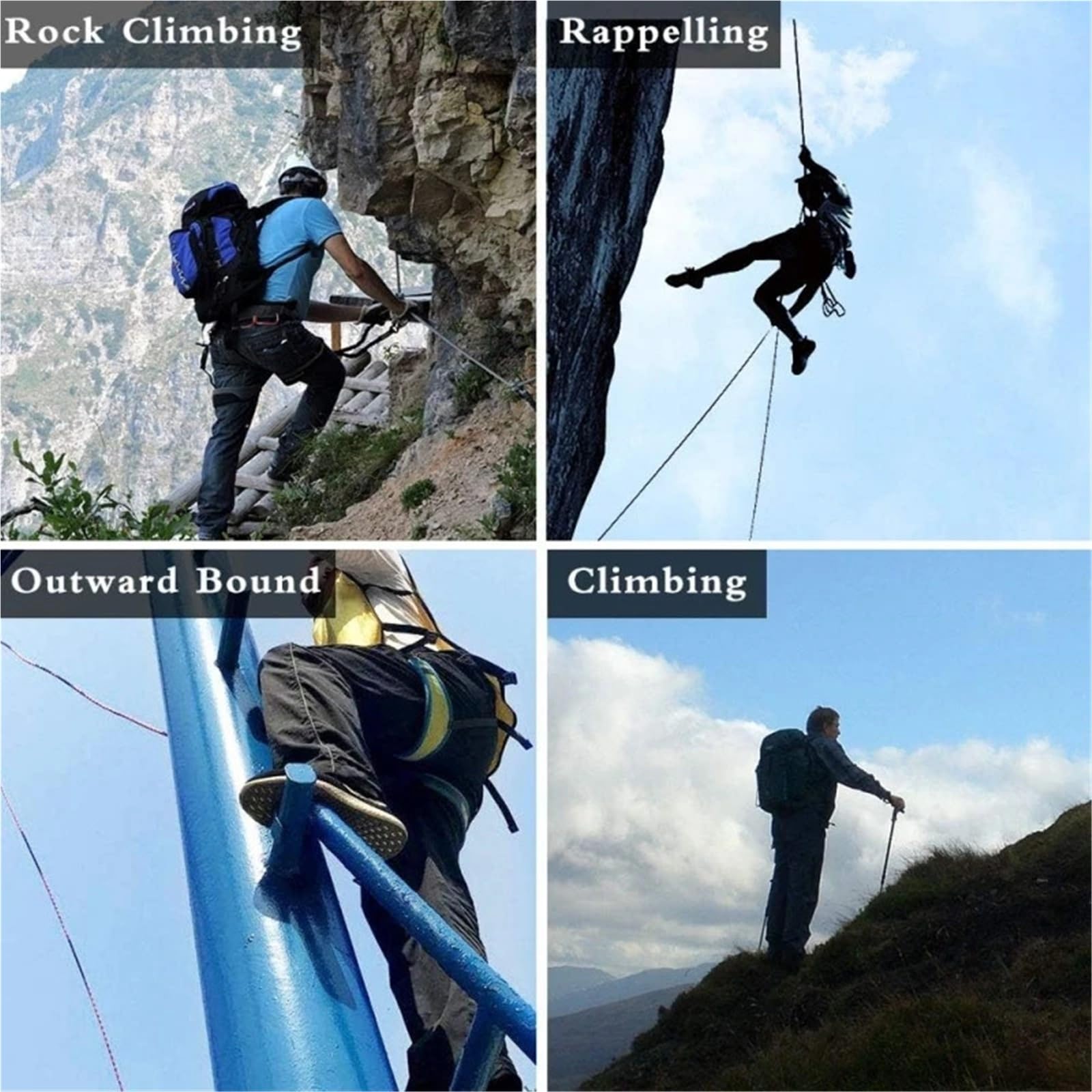Generico Compatibili con guanti da lavoro for arrampicata, palmo e punta delle dita rinforzati con ottima presa for l'edilizia e l'uso esterno