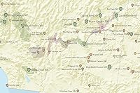 Vista 2 de Póster de unidades del sistema de parques nacionales de EE. UU., mapa de 24 x 36 pulgadas (beige y azul claro)
