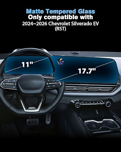 Vista 54 de 1 protector de pantalla de cristal templado brillante de 13.4 pulgadas para Silverado & Sierra 2500HD 3500HD 2022~2026 (sin botones en la pantalla)