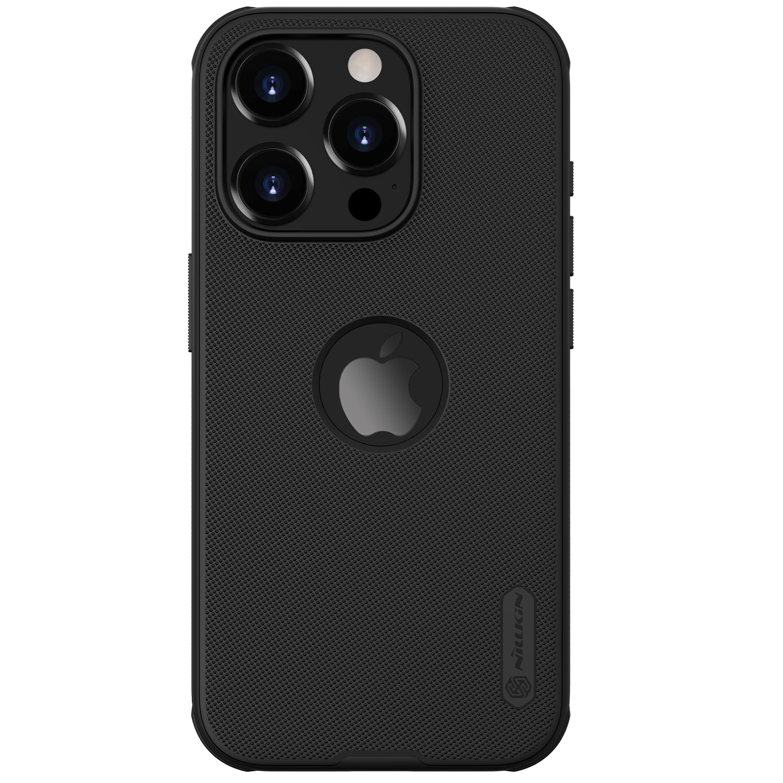 Nillkin Shockproof Case for Apple iPhone 15 Pro Max (6.7" Inch) Super Frosted Shield Pro Hard Back Soft Border (PC + TPU) Shock Absorb Cover Raised Bezel Camera Protect PC with Logo Cut Black Color