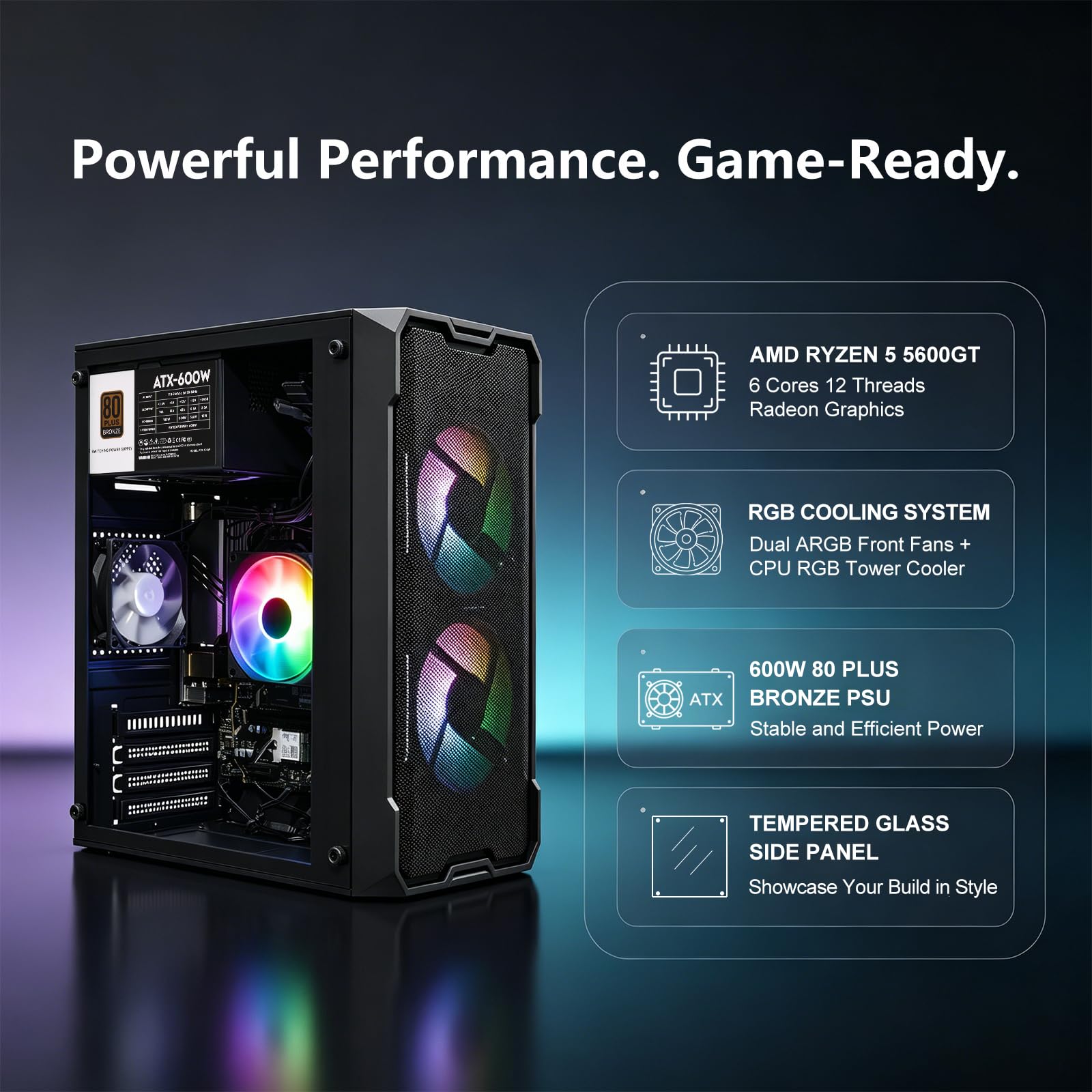 Ryzen 5 5600GT Gaming PC - 1080p Gaming -4