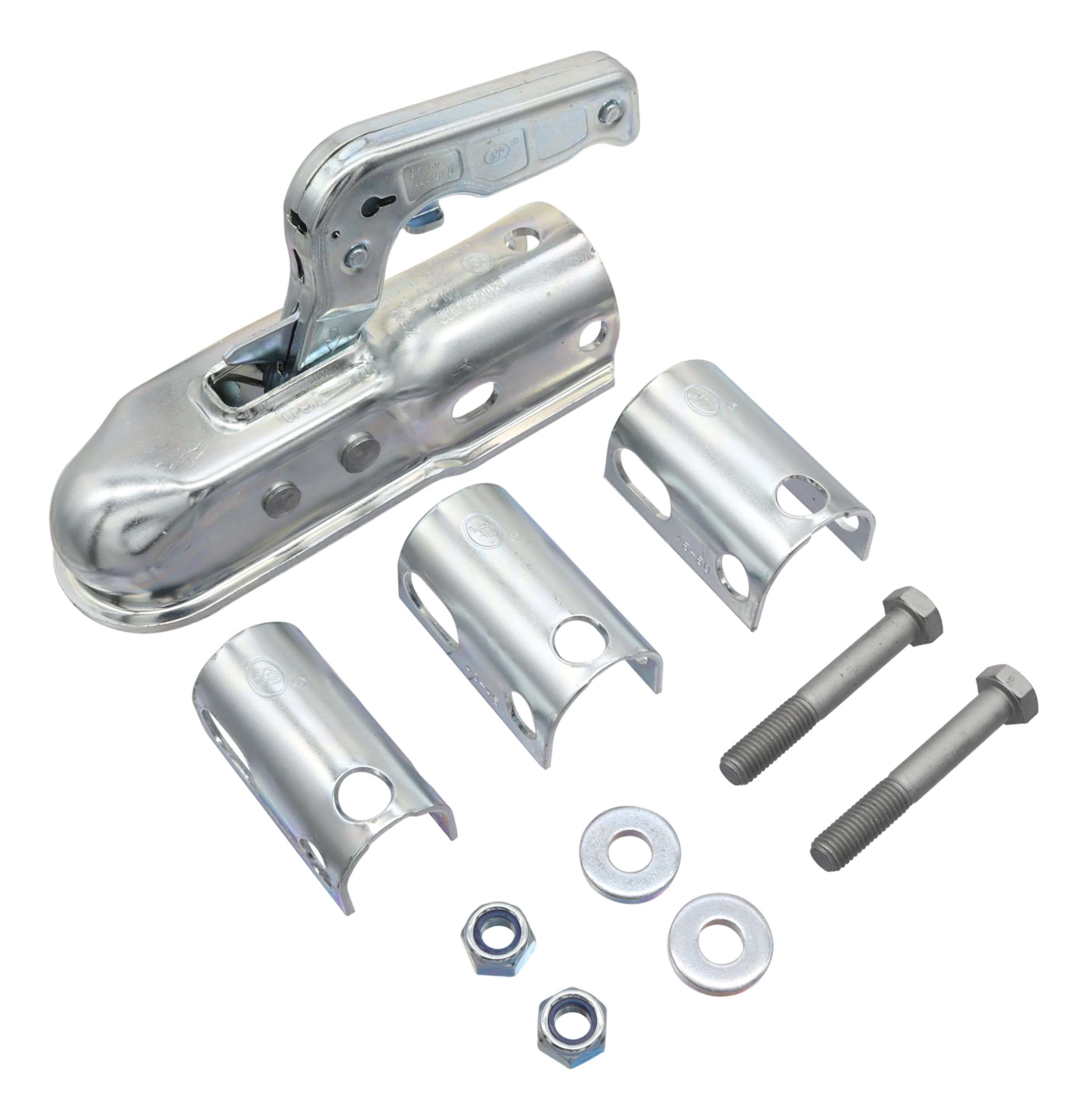 SPP Acoplamiento de bola universal hasta 1300 kg TIPO ZSK 1300 C 35-50 mm tubo redondo perforación 12/12 mm horizontal y cruz