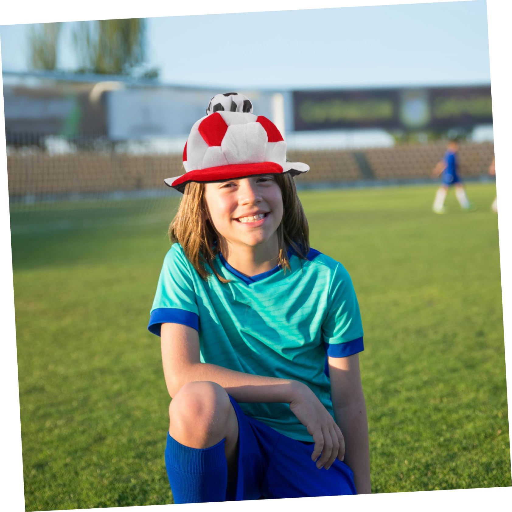 PRETYZOOM 5 Piezas gorra de futbol sombrero de los fanáticos del fútbol gorras de aficionados fútbol accesorio de sombrero animador tocado de vacaciones novedad s sintió