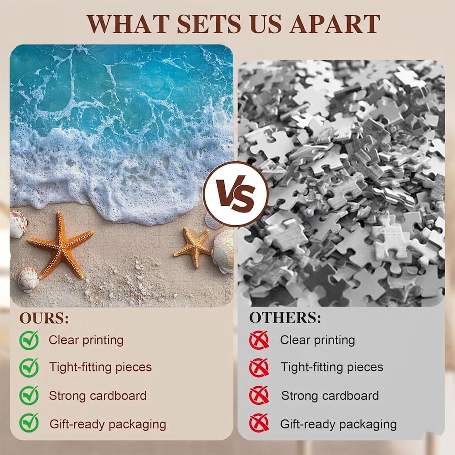 spiaggia onde-2 Puzzle 6000 Pezzi per Adulti, Puzzle in Legno - Collezione Classica con Poster Incluso - Sfida di Concentrazione e Passatempo Antistress, Gioco per Famiglia, 179 x 105 cm f0-871