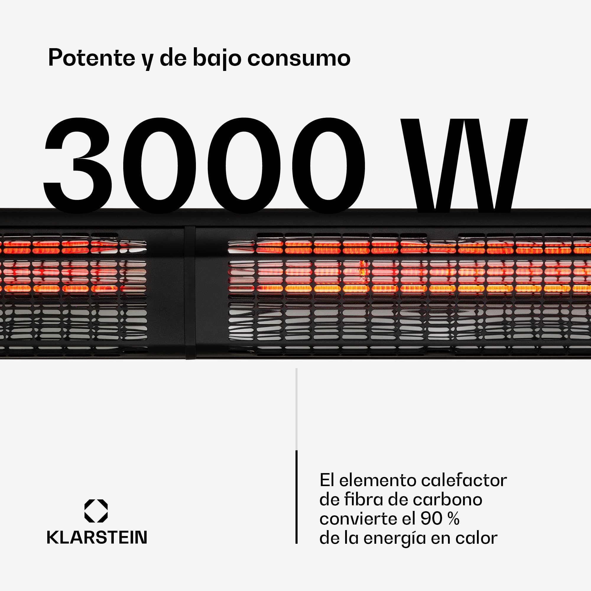 blumfeldt Heat Guru, estufa exterior eléctrica, calefactor infrarrojo, IP54 exterior, unidad vertical con mando a distancia, 3000 W