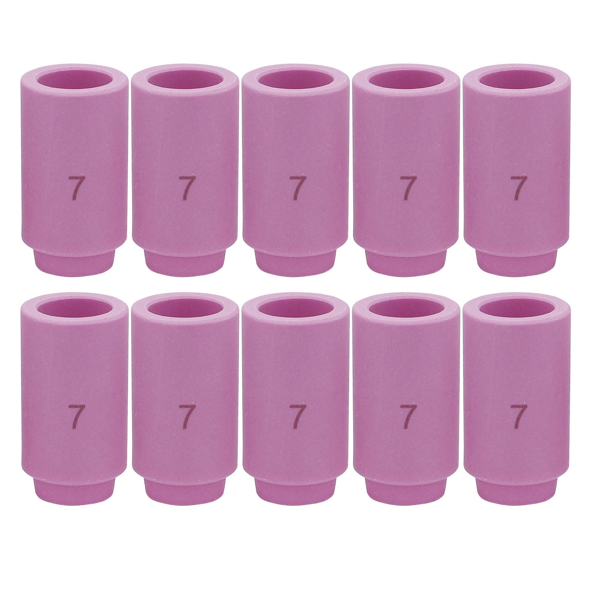 13N11 7# TIG Alumina Nozzle Ceramic Cups Fit PTA SR DB WP 9 20 25 TIG Welding Torch Accessories 10PK (13N11 7#)
