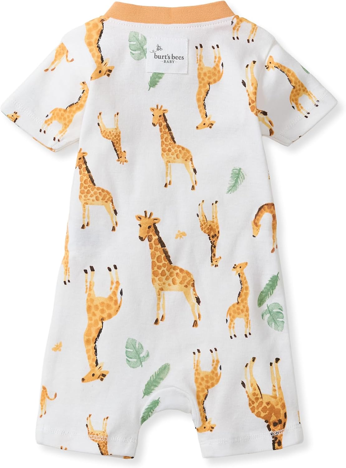 Burt’s Bees Baby Short Sleeve Pajamas, Unisex One-Piece Sleeper Romper, 100% Organic Cotton Toddler Summer Clothes Outfit