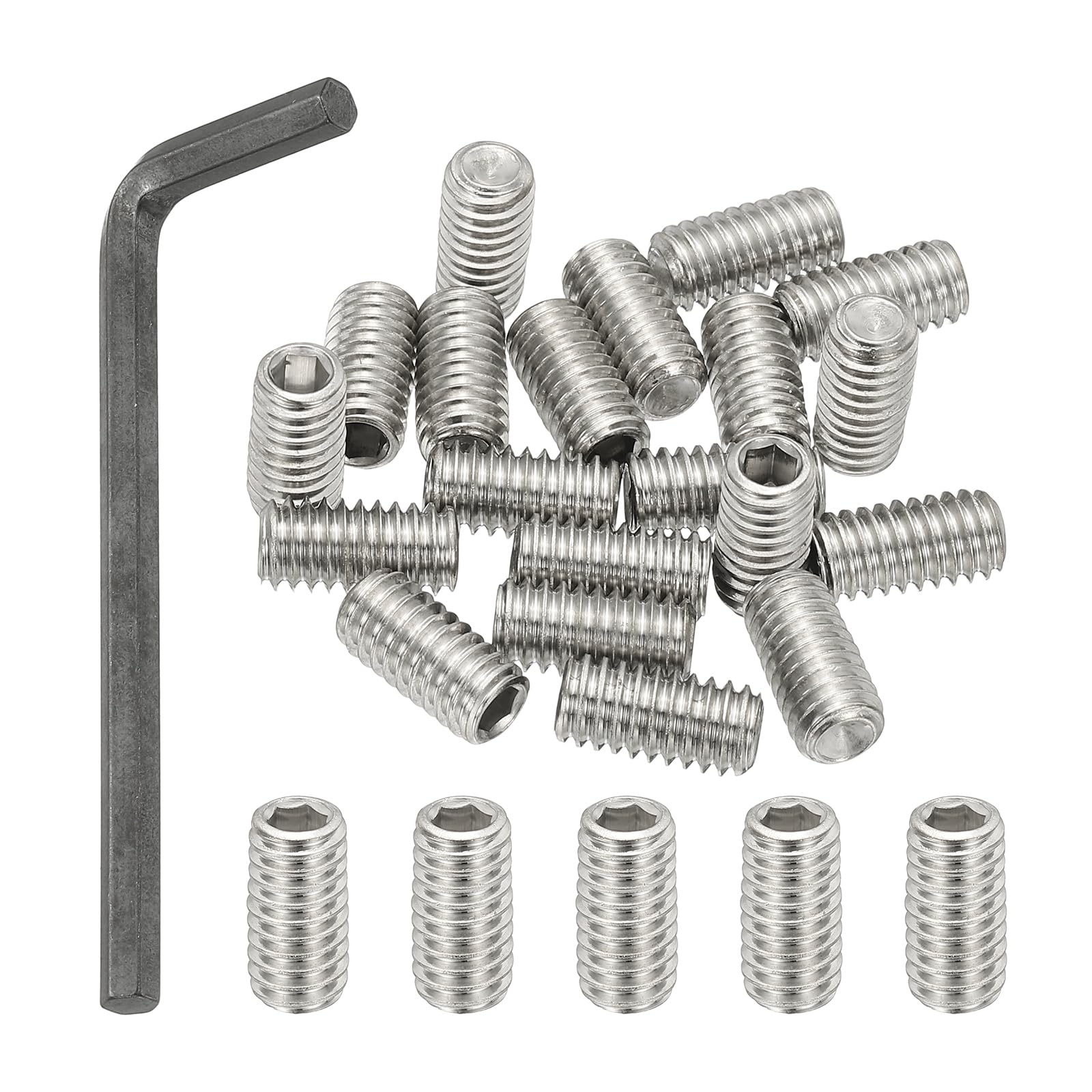 PATIKIL 5/16-18x5/8" Internal Hex Socket Set Grub Screws