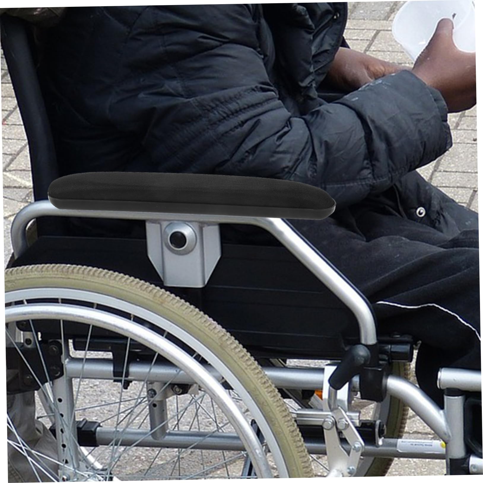 VILLFUL Replacement Parts for Wheelchair Arms 2 Pcs Arm Pads Comfort Grip Anti-Slip Wheelchair Armrests for Users