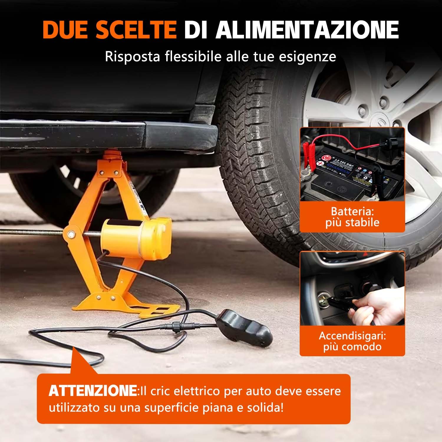 VOBOR Cric Idraulico Elettrico, 3Ton 12V DC Settore Automobilistico Martinetto con Chiave Elettrica per Auto SUV Furgone Garage e Attrezzature di Emergenza