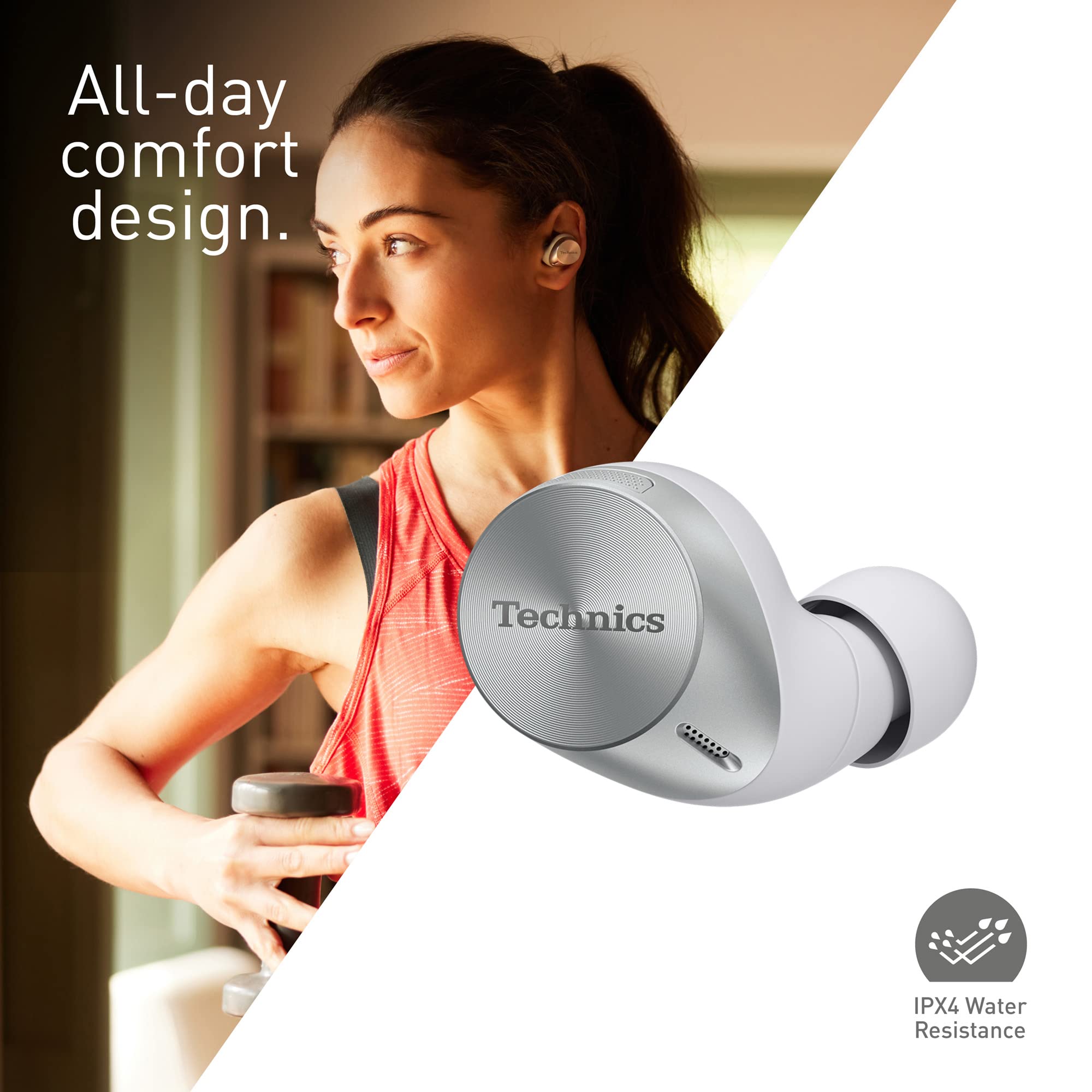 Technics EAH-AZ60M2 Wireless Earbuds with Noise Cancelling, 3 Device Multipoint Bluetooth, Comfortable In-Ear headset - Image 3